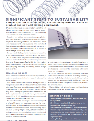 Case Study - Significant Steps to Sustainability